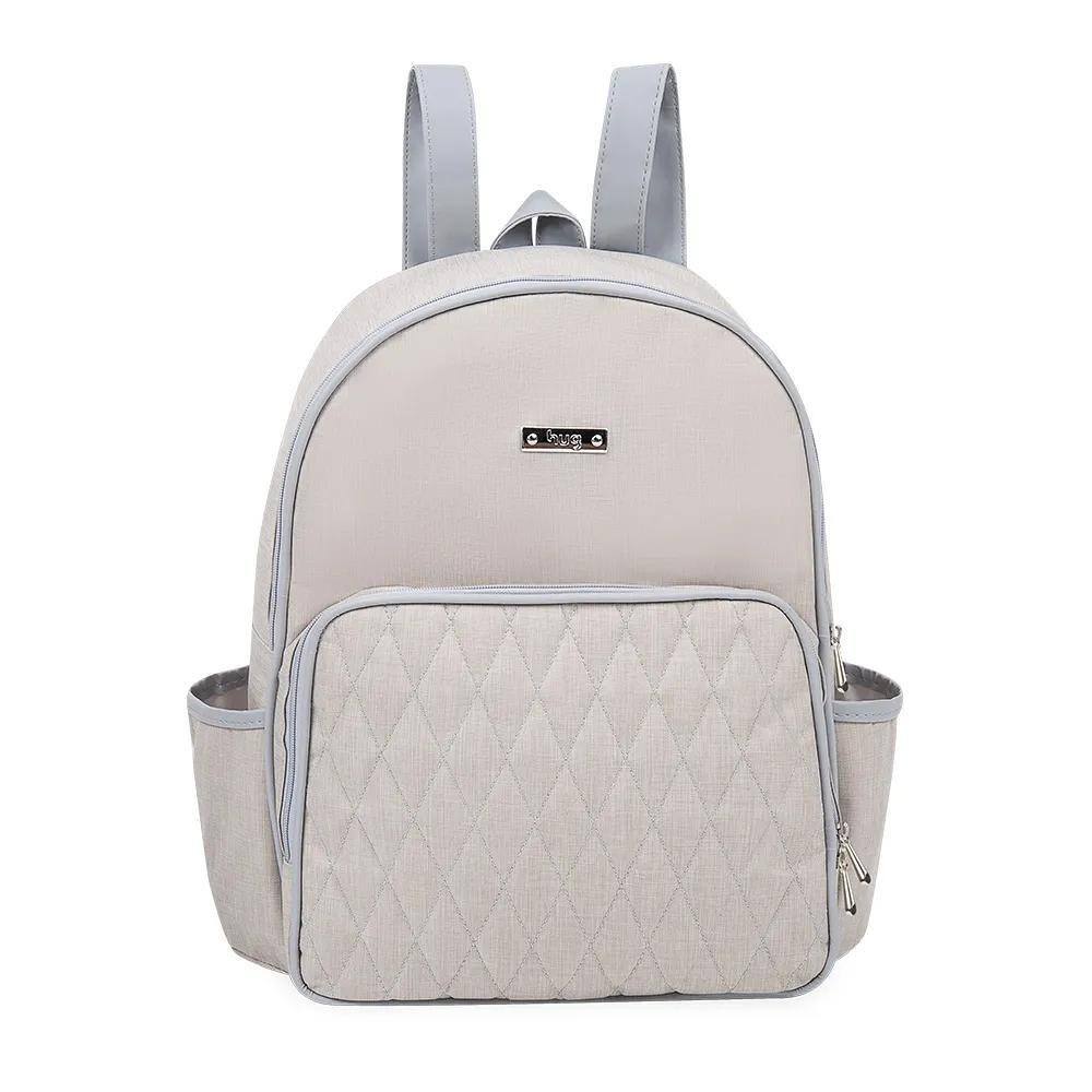 Mochila de Maternidade Hug Linho Cinza