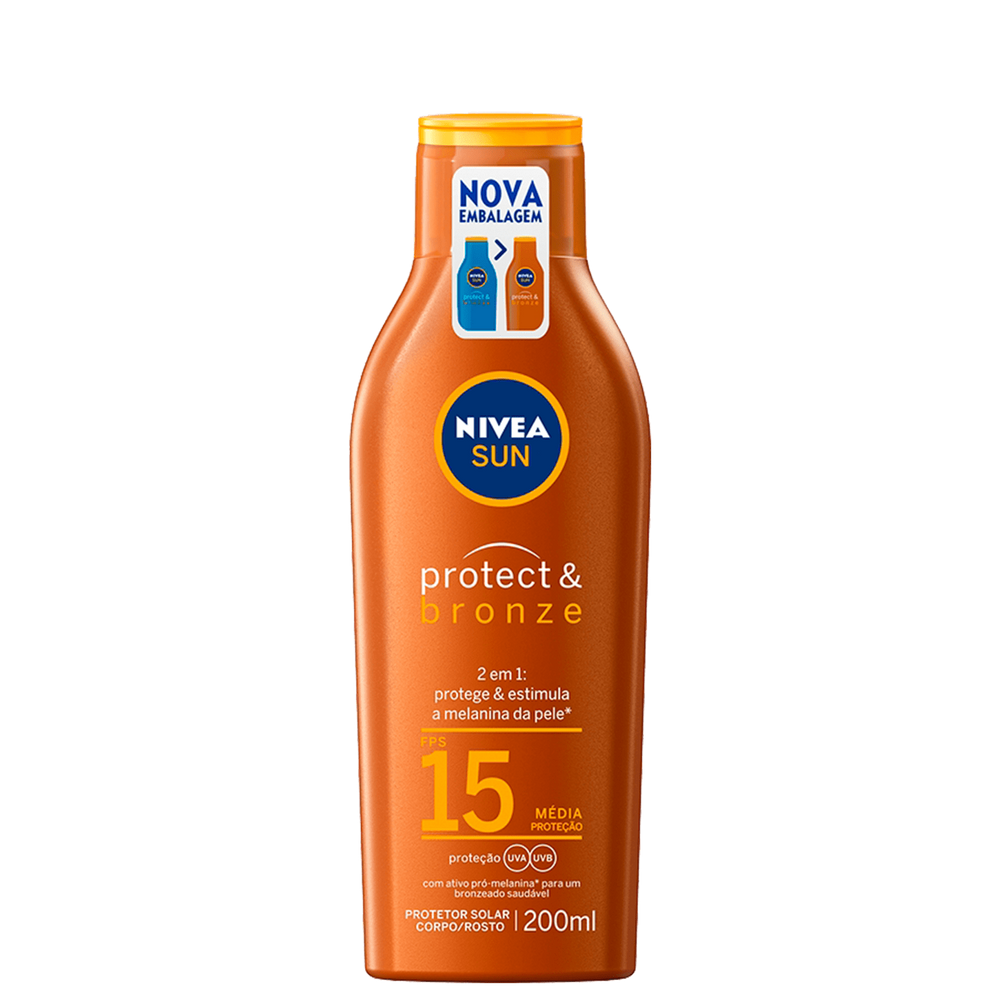 NIVEA SUN Protect & Bronze FPS 15 - Protetor Solar 200ml BLZ