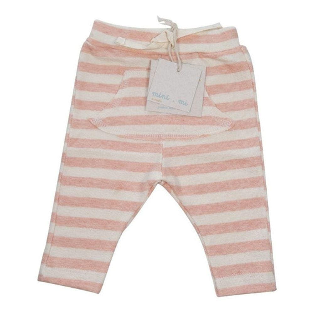 Calça Saruel Bebe 100% algodão Rosê Mini.mi Estúdio