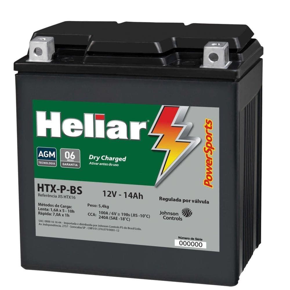 Bateria de Moto 14ah HTX14 F800GS R1200GS Ninja1100 Heliar