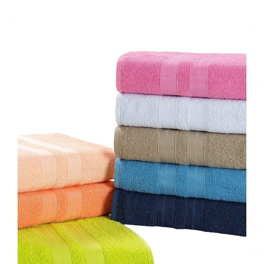Kit 10 Toalhas De Banho 100% Algodão Enxuta - Caricinha - Cores Masculinas