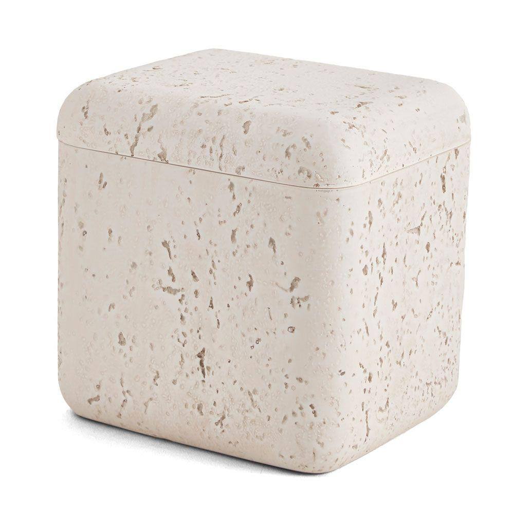 Pote Decorativo com Tampa Bege 9,5cm 17608 Mart