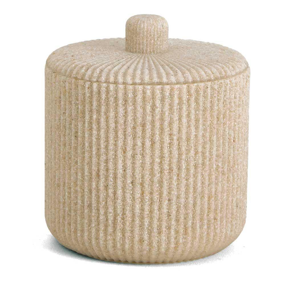 Pote Decorativo com Tampa Bege 10cm 17602 Mart
