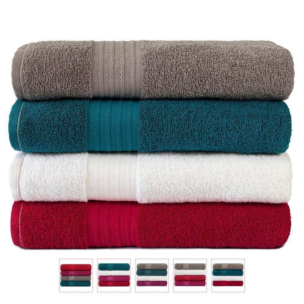 Kit Com 4 Toalhas De Rosto Luxo Gigante Nobre 48x80cm - Kit 5