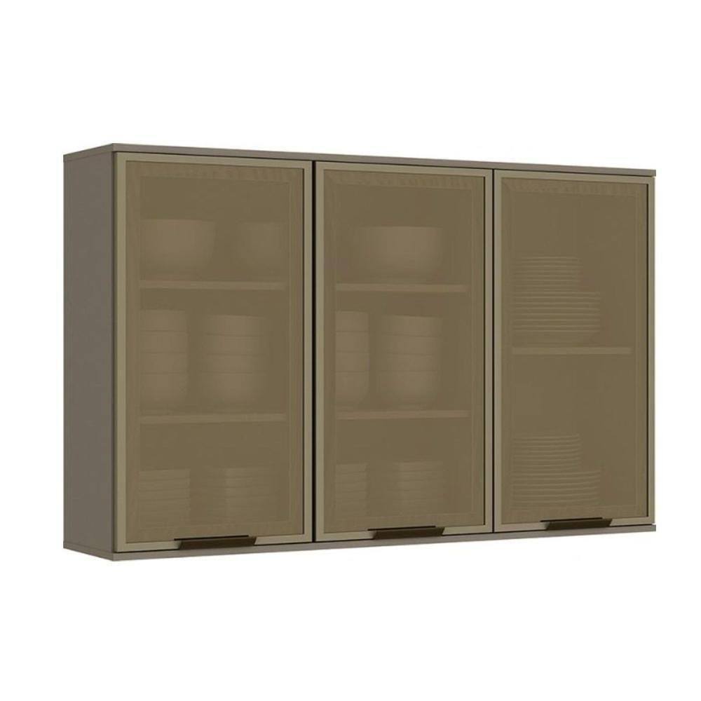 Armário De Cozinha Modulado Connect 3 Portas De Vidro Duna - Henn