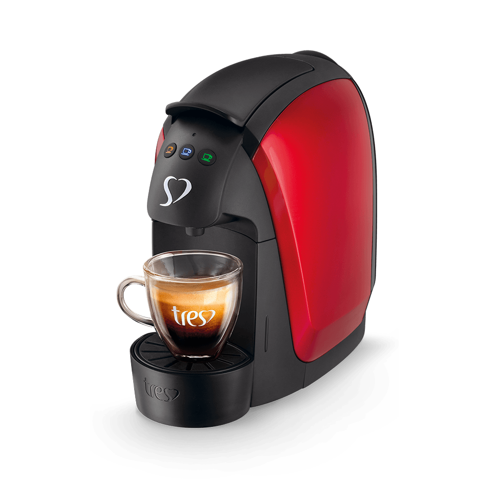 Cafeteira Espresso Luna Vermelha Automática - TRES 3 Corações