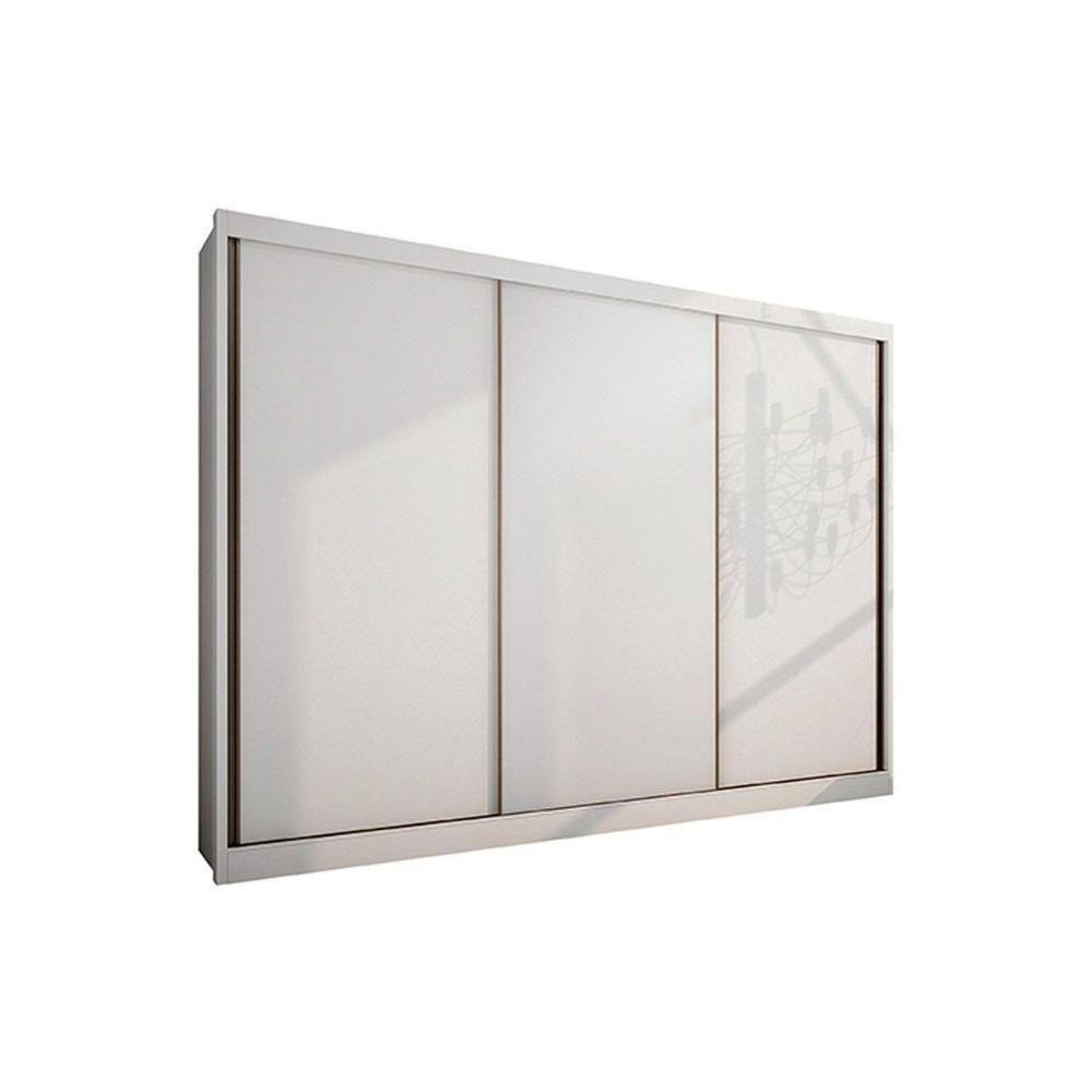Guarda Roupas 3 Portas De Correr E 4 Gavetas Diamond Plus Branco - Novo Horizonte