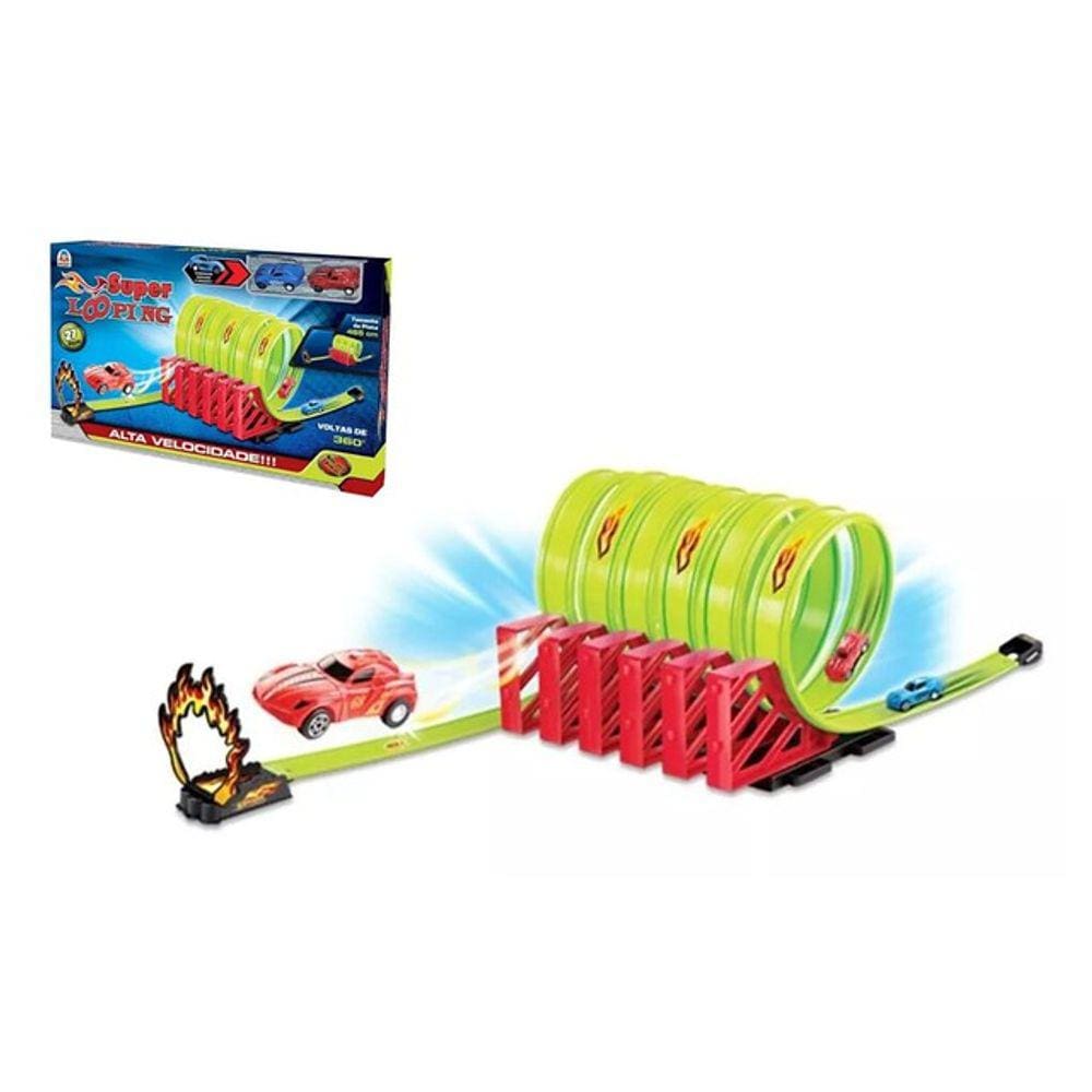 Pista De Carrinho Super Looping 27 Peças - Braskit