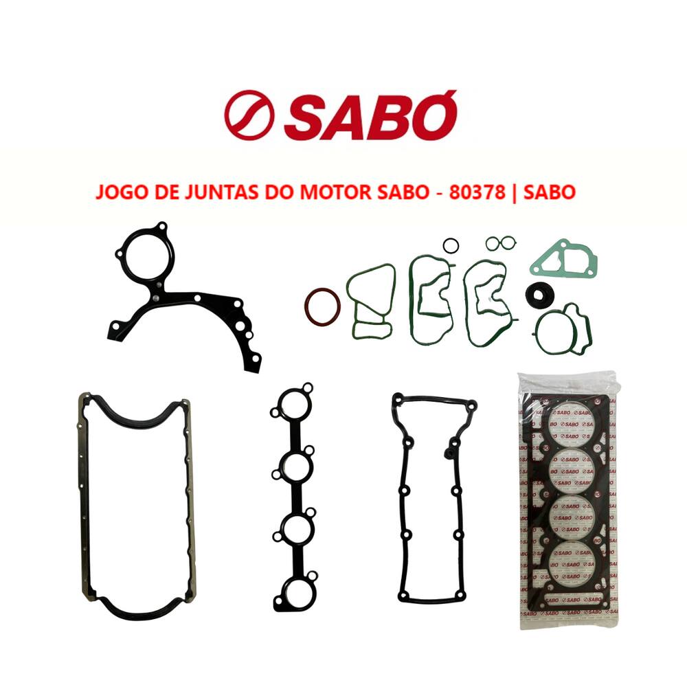 Jogo Completo Juntas Motor Ford Fiesta 1.6 8V Sohc L4 1999 A 2005 Sabó