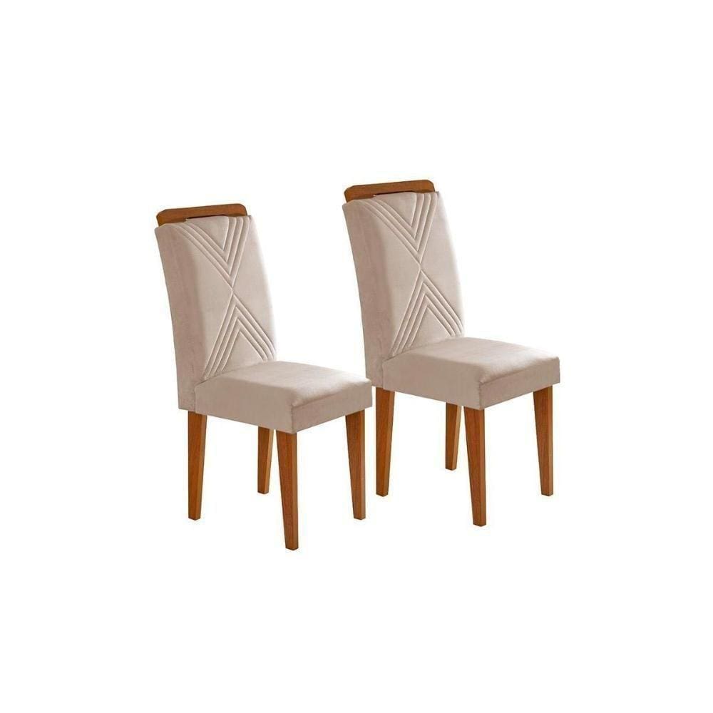 Cadeira Sala de Jantar Amsterdã Kit Imbuia Veludo Perola