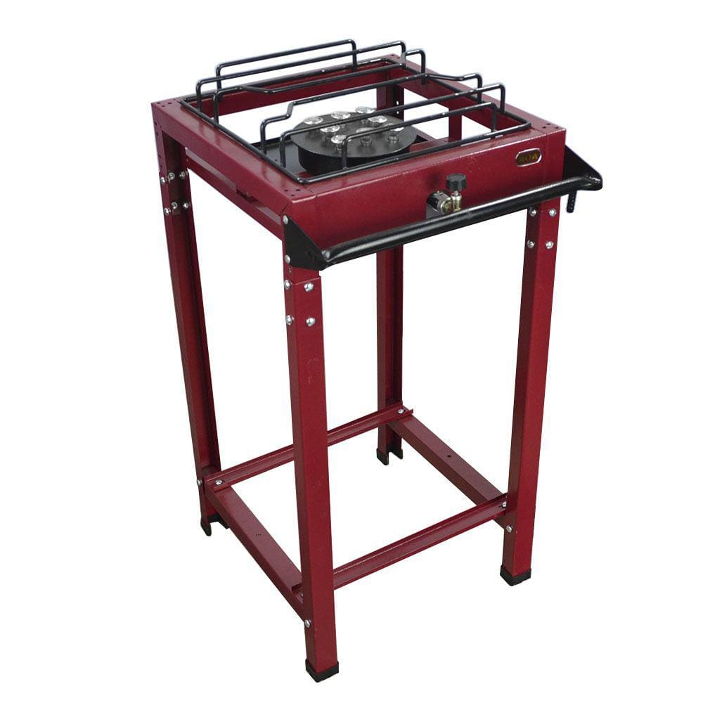 Fogão Industrial 1 Boca Master Alta Pressão 8 Caulins com Pés