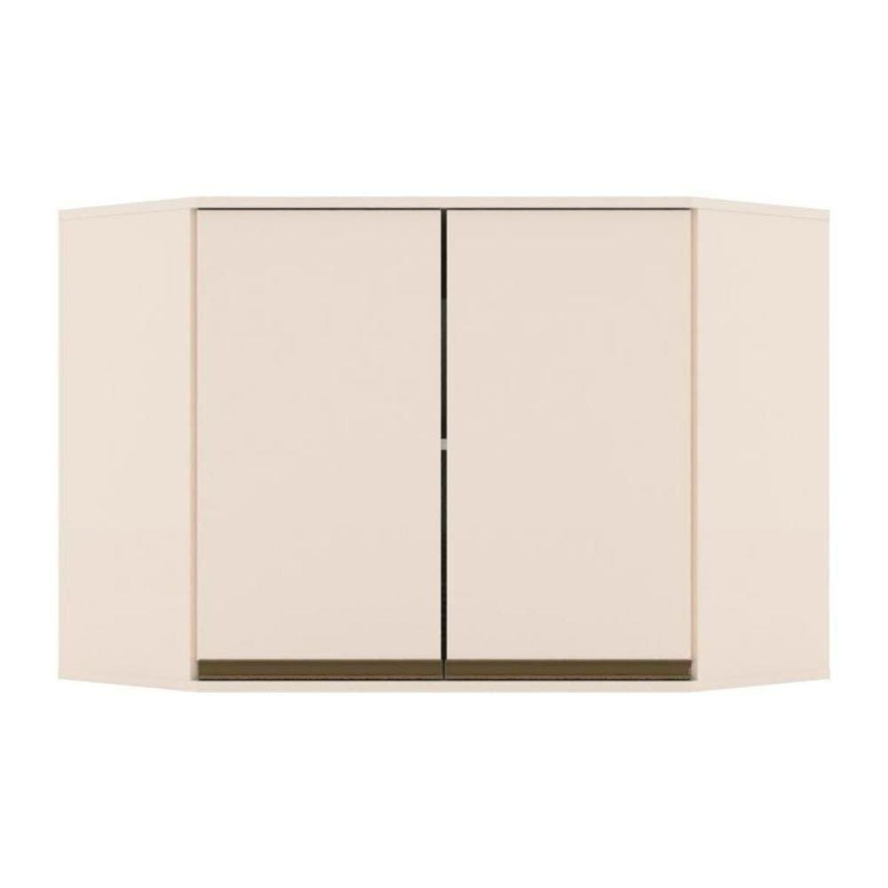 Armário Aéreo Cozinha Modulado Canto Oblíquo Connect C- 2 Portas 80cm Off White - Henn
