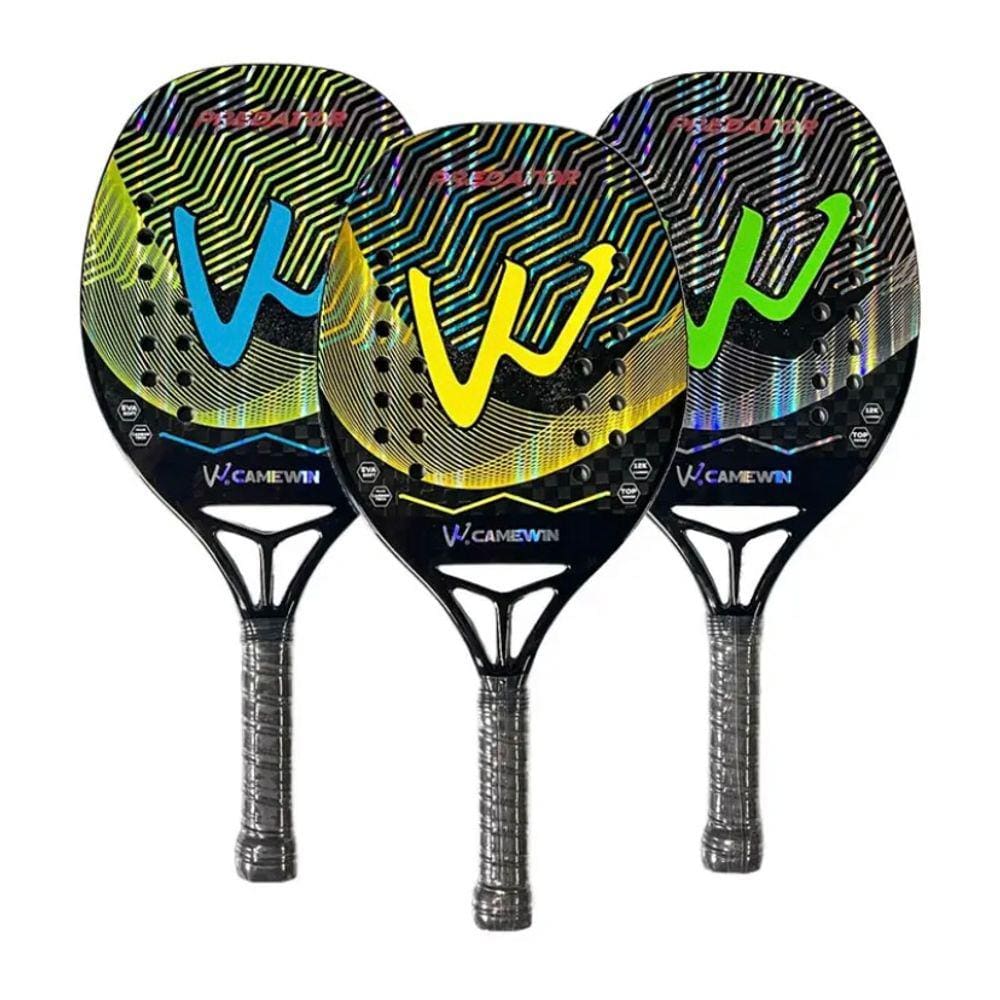Raquete Beach Tennis Camewin Fibra De Carbono 12k Predator
