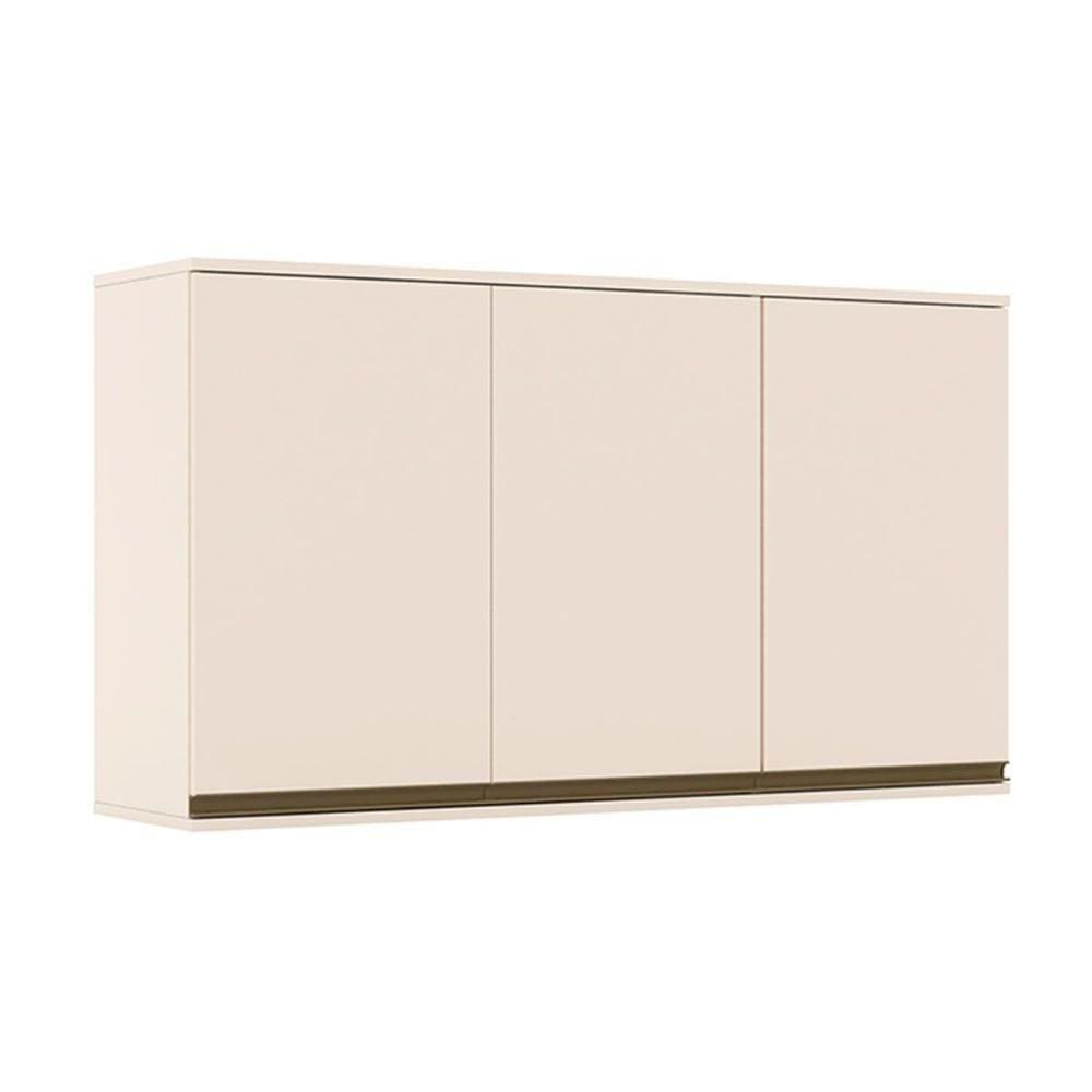 Armário Aéreo Cozinha Modulado Connect C/ 3 Portas 120cm Off White - Henn