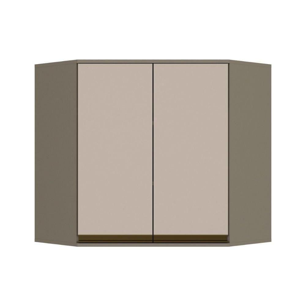 Armário De Cozinha Modulado Canto Oblíquo Connect 2 Portas Duna/cristal - Henn