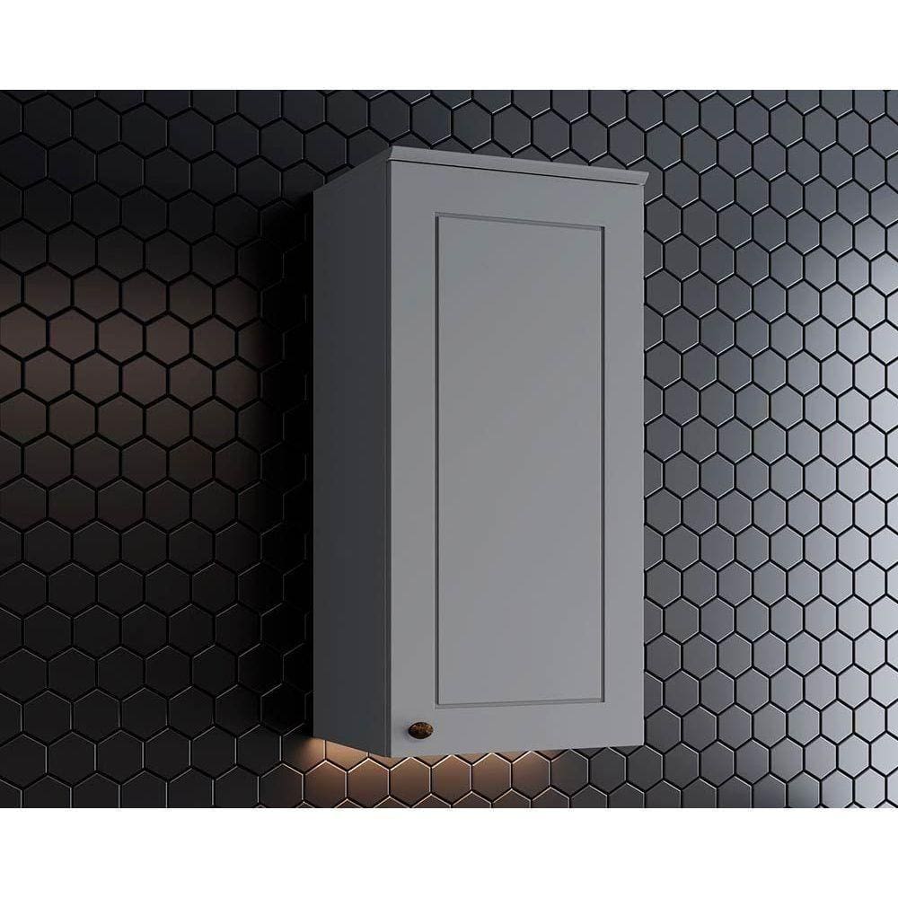 Armário De Cozinha Modulado Americana 1 Porta 40cm Cinza - Henn