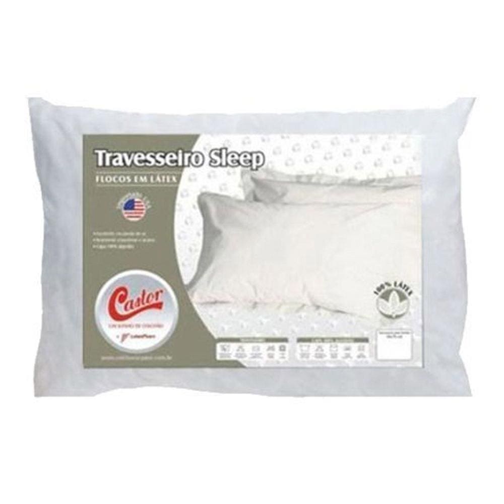 Travesseiro Látex Sleep Flocos P/fronha 50x70 (65x45x15) - Castor