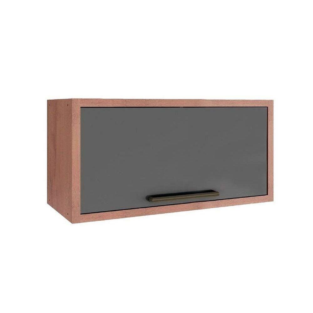Módulo Cozinha Ronipa Marsala Armário C- 1 Porta Basculante Castanho-chumbo