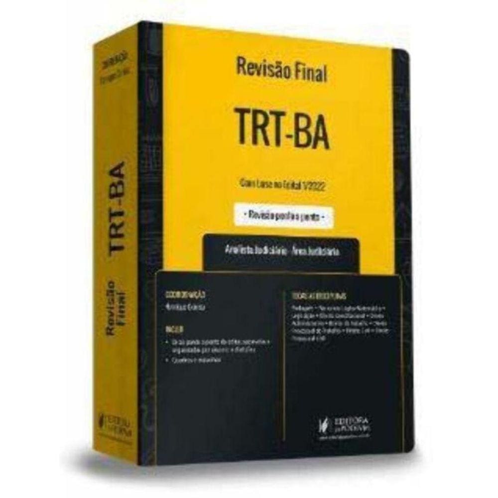 Revisao Final - Analista Do Judiciario - Trt-Ba 5A