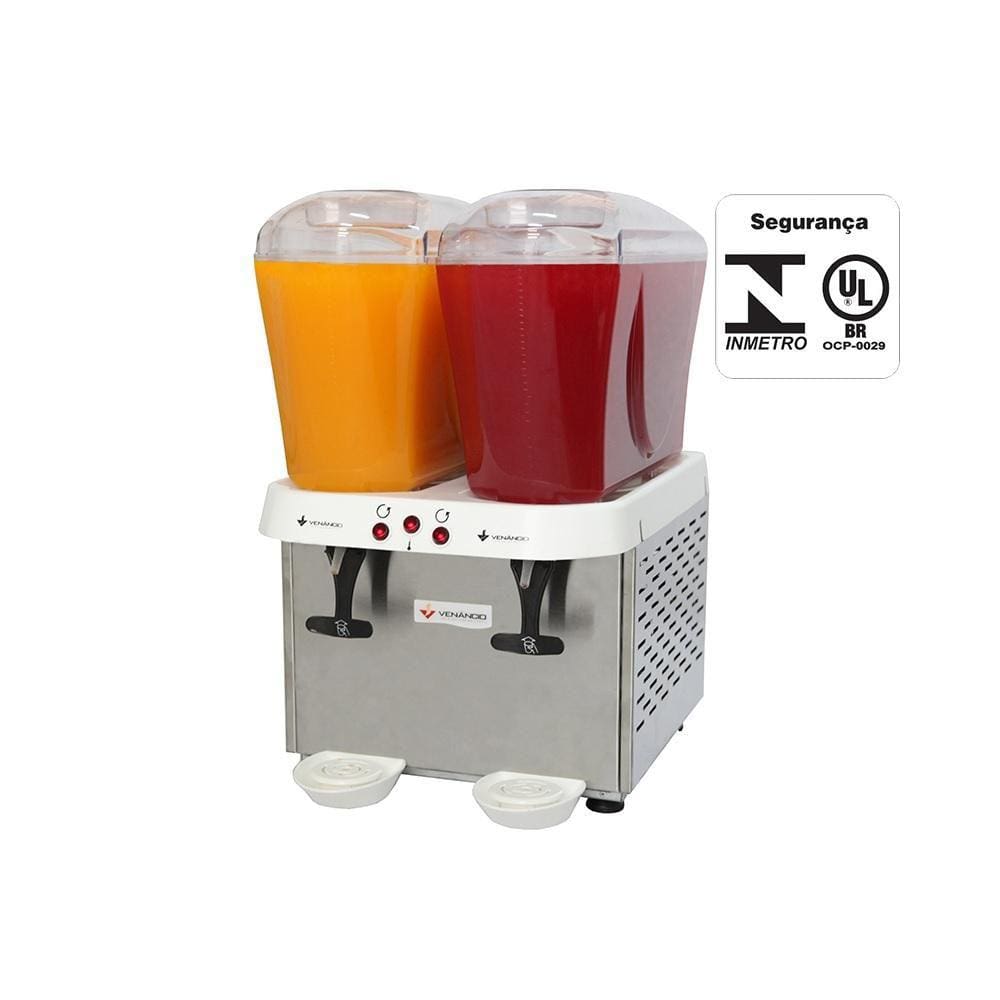 Refresqueira Inox 2 Cubas 16 Litros cada para Suco RV216 Venâncio