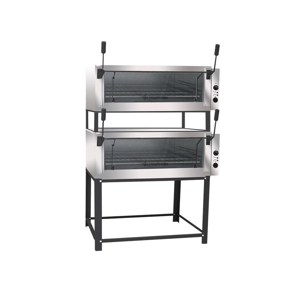 Forno Elétrico de Lastro Industrial Roma Inox Duplo FERID80 Porta Guilhotina Venâncio