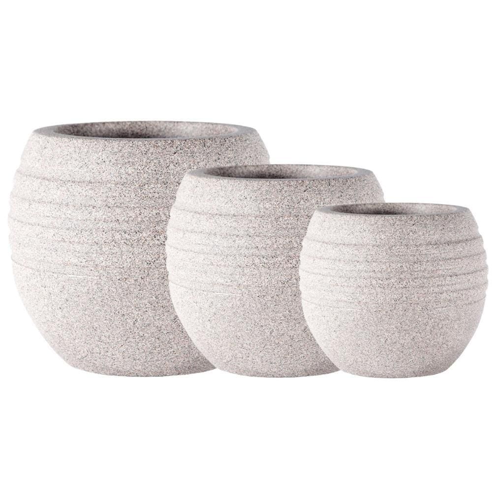 Jogo Vasos 3 Tamanhos Canela Pedra Terrano