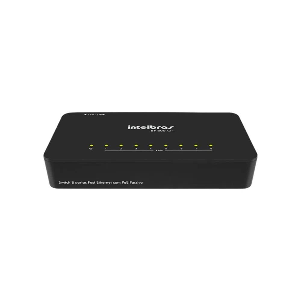 Switch 8 Portas Intelbras Sf 800 - Fast Ethernet - Preto