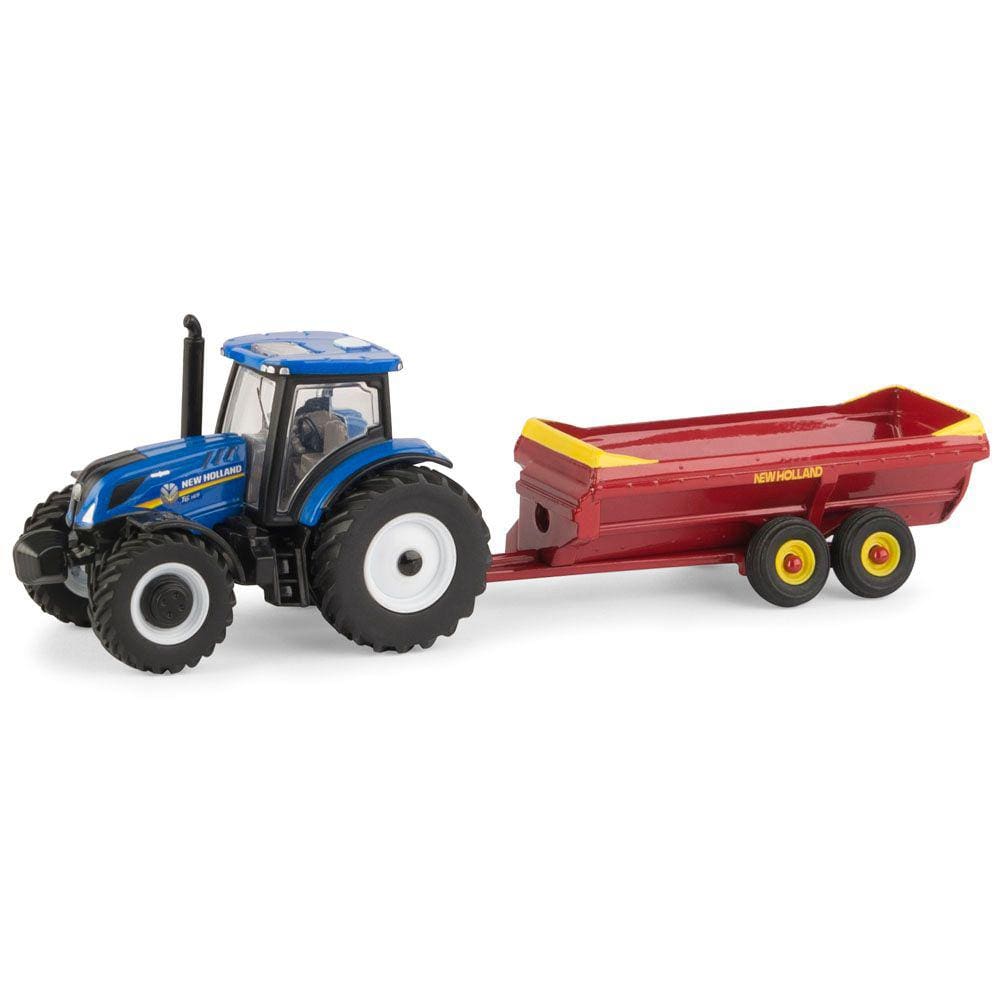 Miniatura Trator E Tanque De Adubo Ertl New Holland T6.165