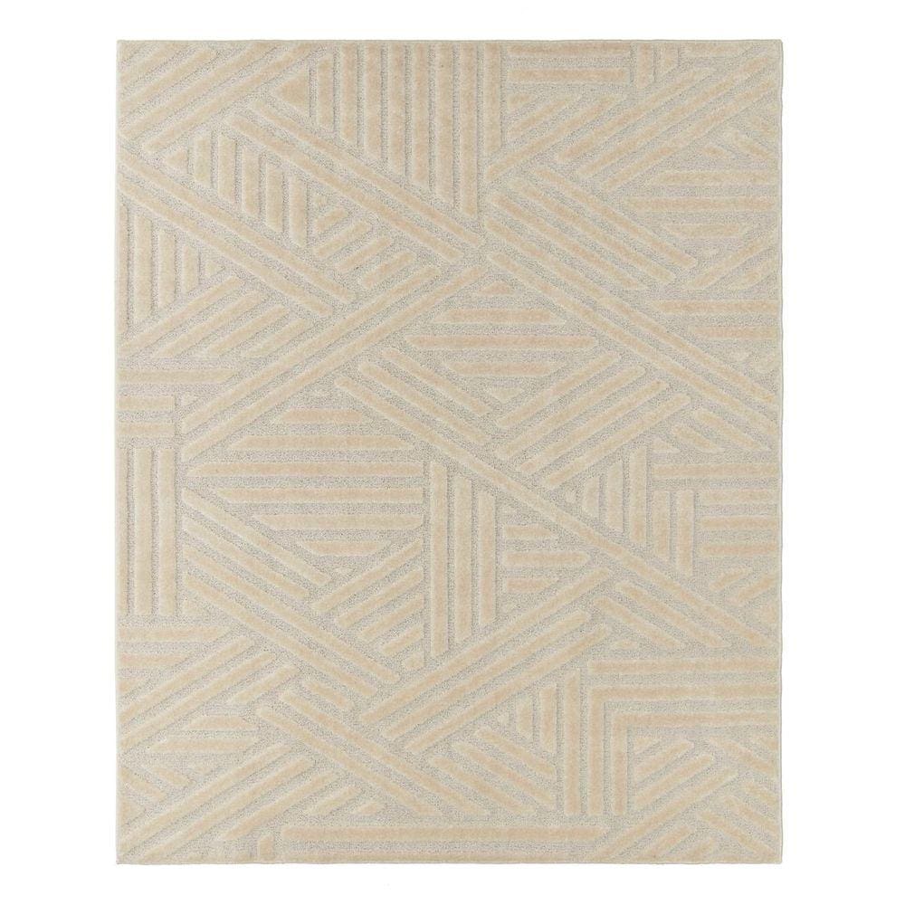 Tapete Realce Trama 3D Alto Relevo 200X300 2X3 Creme Marfim