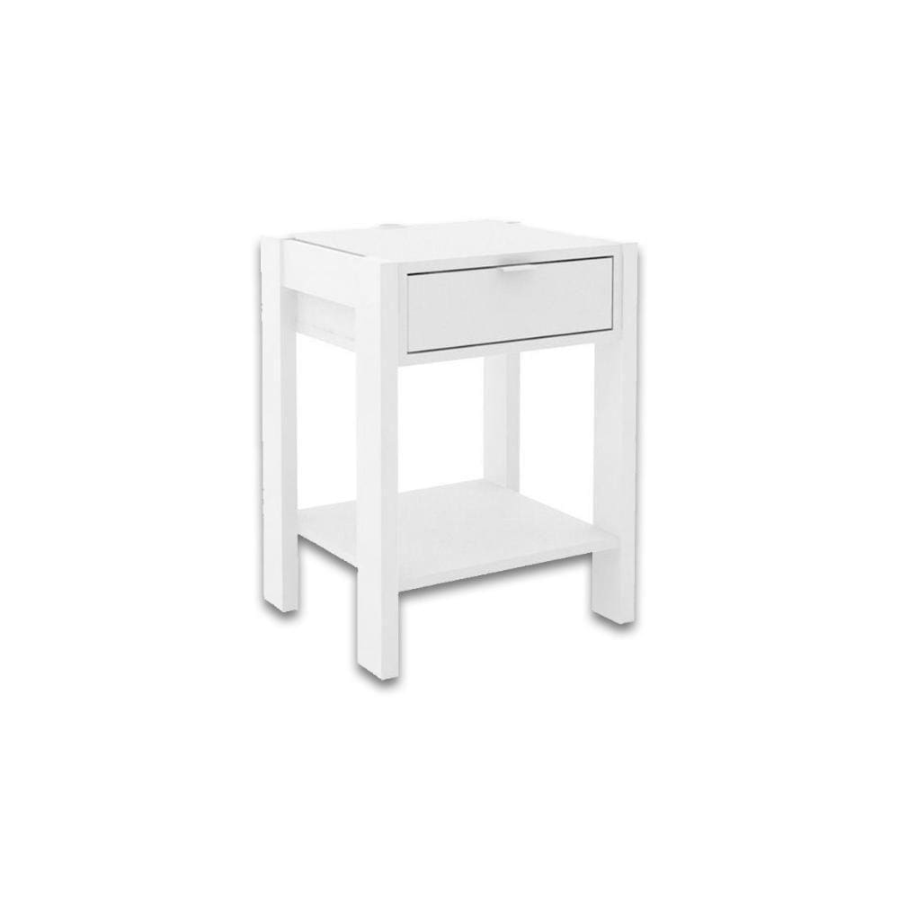 Mesa De Cabeceira Solteiro Az1016 C/ 1 Gaveta Branco - Tecno Mobili