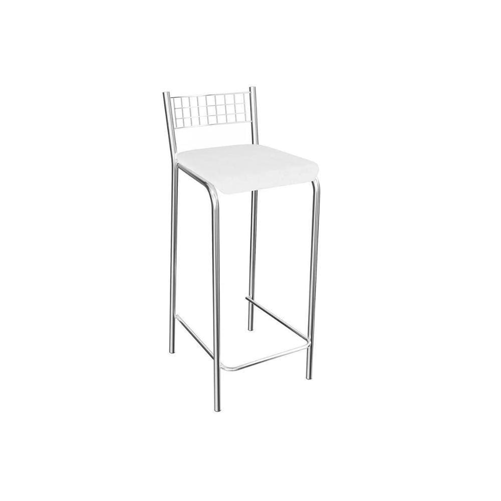 Banqueta De Cozinha Gênova 1b705cr 1 Un Cromado/courano Branco - Kappesberg
