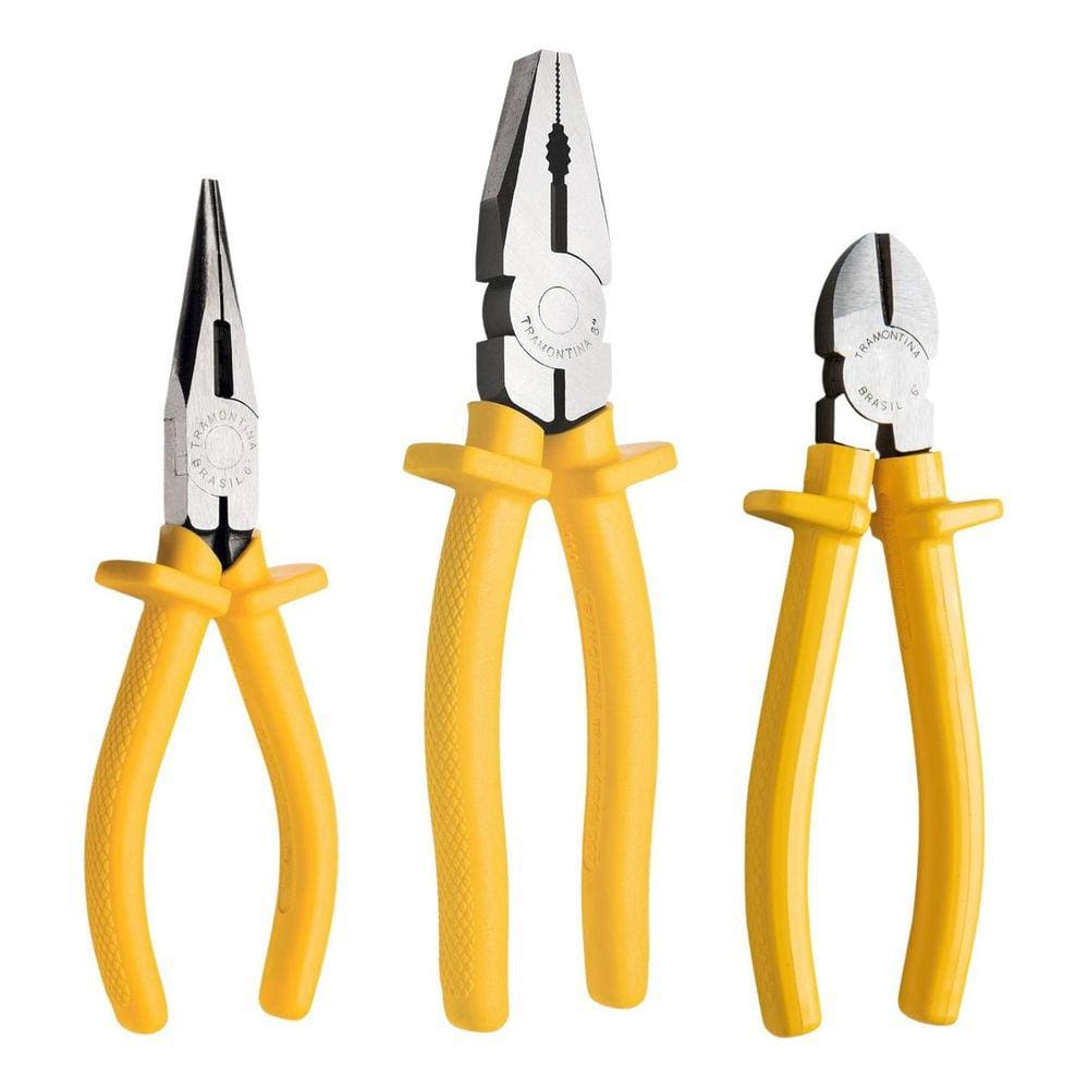 Conjunto Alicates Tramontina Alicate Bico, Corte e Universal