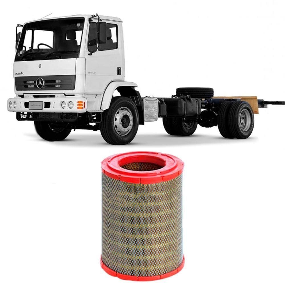 Filtro Ar Mercedes Benz Atron Om926 2011 A 2016 Metal Leve