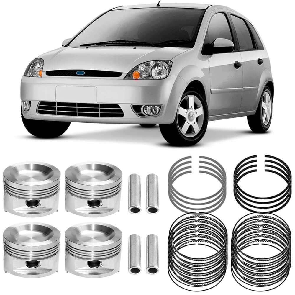 Kit Pistão Anel 0.50 Fiesta 2000 A 2006 Gasolina Metal Leve
