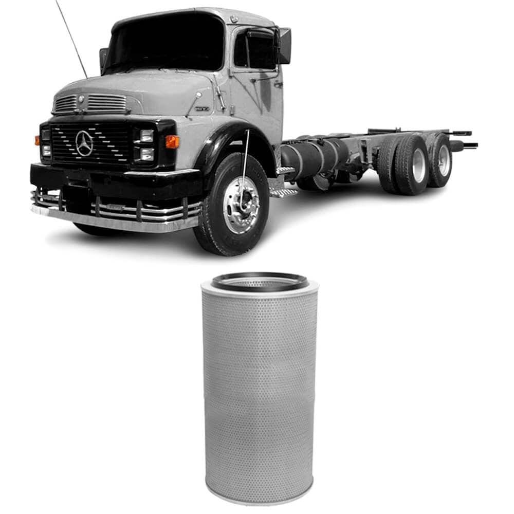 Filtro Ar Mercedes Benz 1318 Om352 87 A 2012 Metal Leve