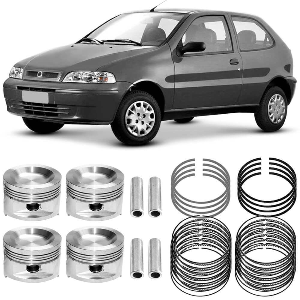 Kit Pistão Anéis 0.40 Palio Fire 1.0 2001 a 2005 Gasolina