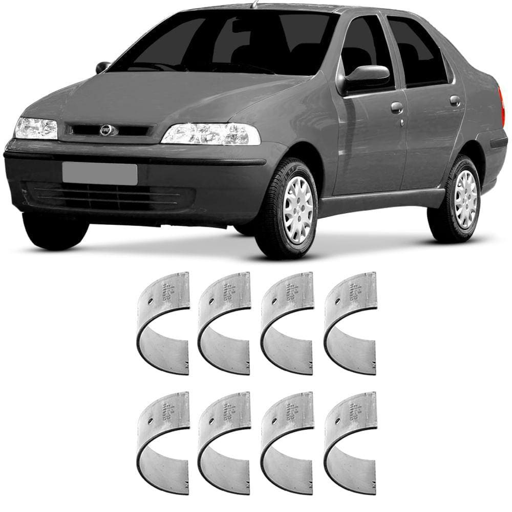 Bronzina Casquilho Biela STD Fiat Palio Siena Uno 84 a 2004 Metal Leve SBB407