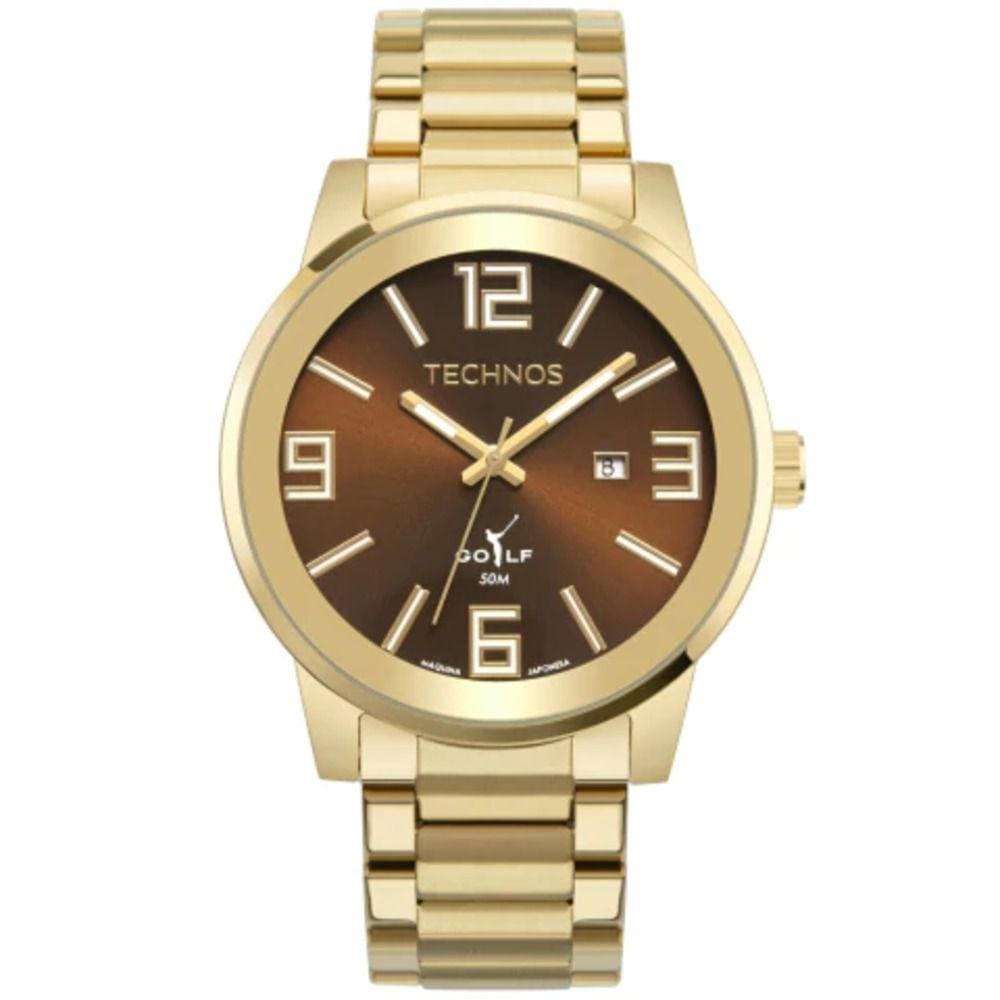 Relógio Masculino Golf Technos Dourado 2115MWVS/1M