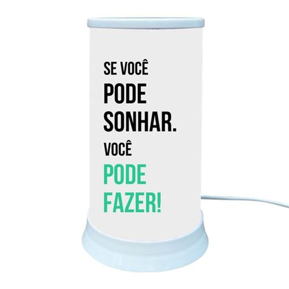 Luminária de Mesa Hug Se Você Pode 