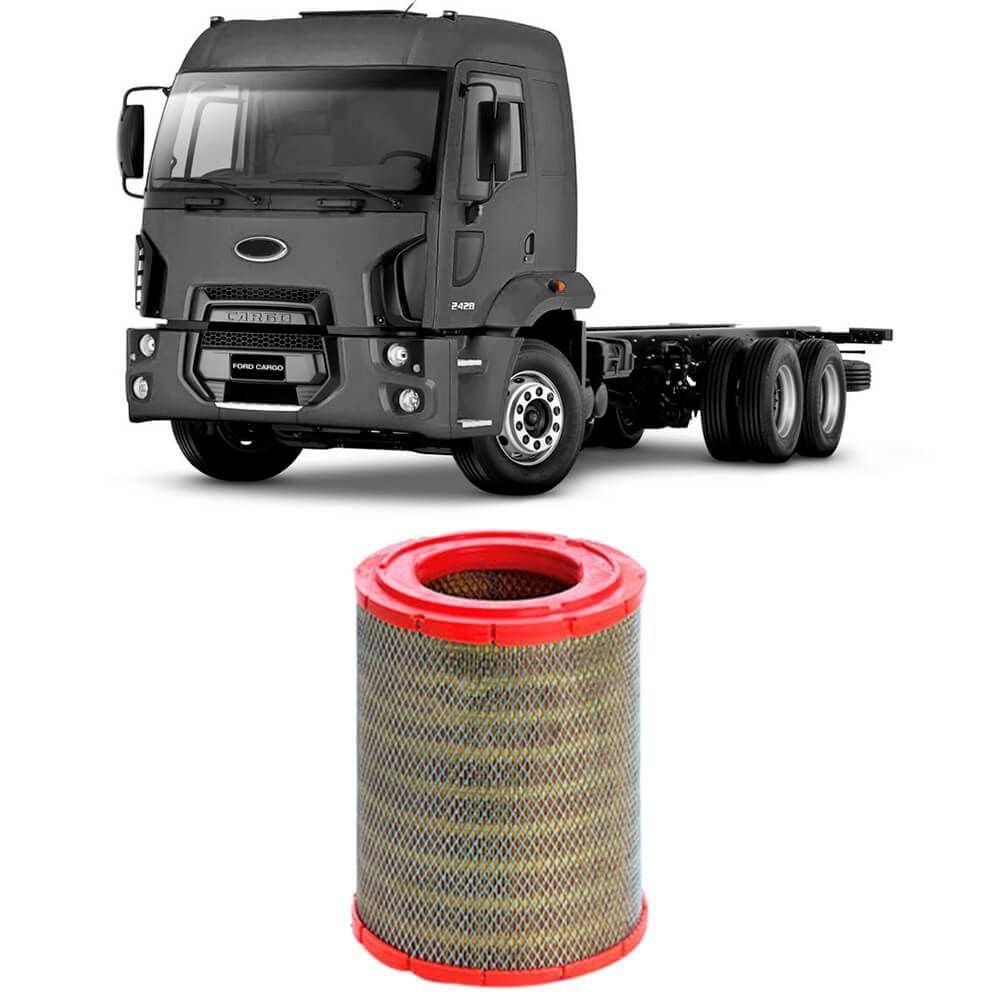 Filtro Ar Ford Cargo 2428e Cummins Isbe 2006 A 2012 Metal Leve