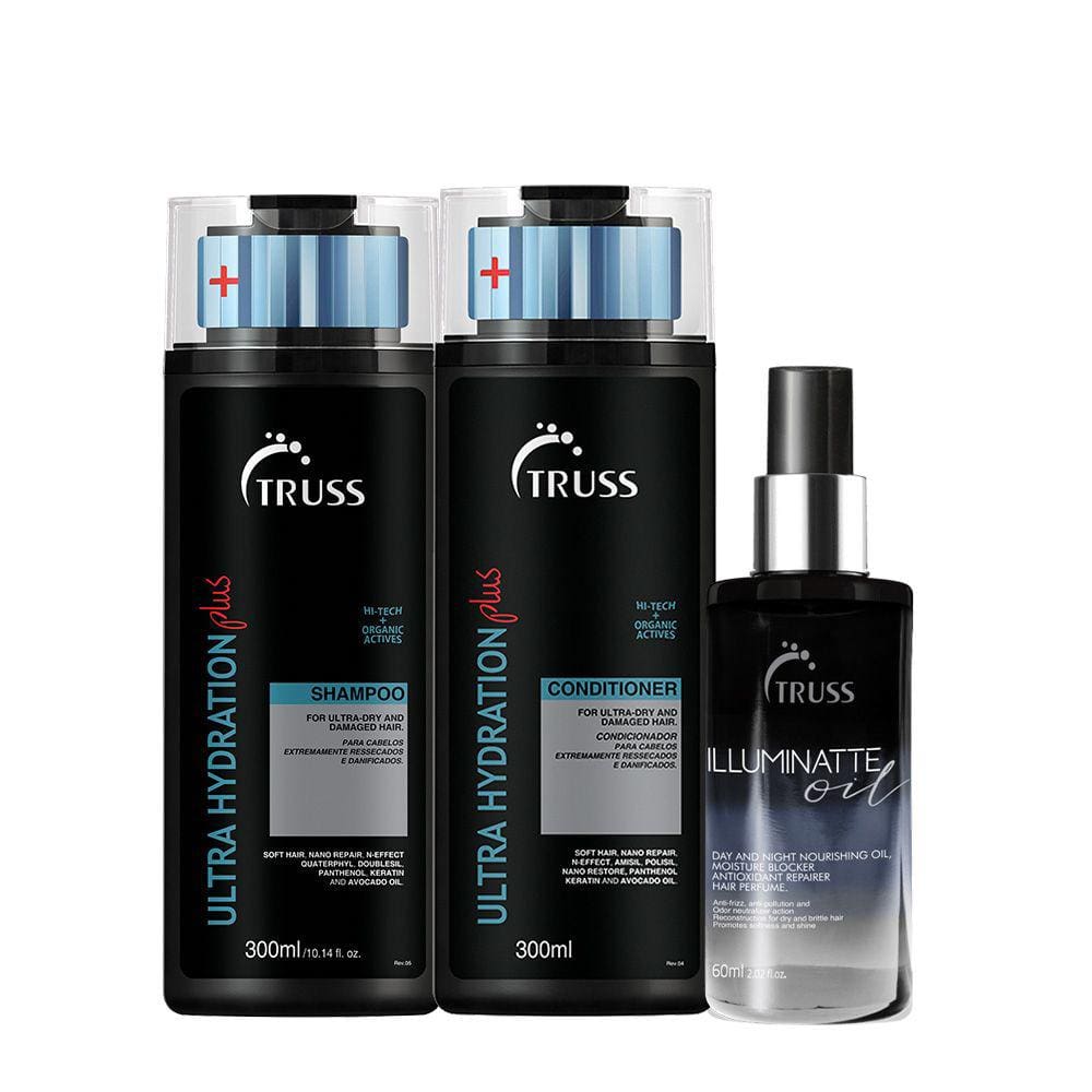 Kit Truss Illuminatte Oil Shampoo e Condicionador Ultra Hydration Plus (3 produtos)