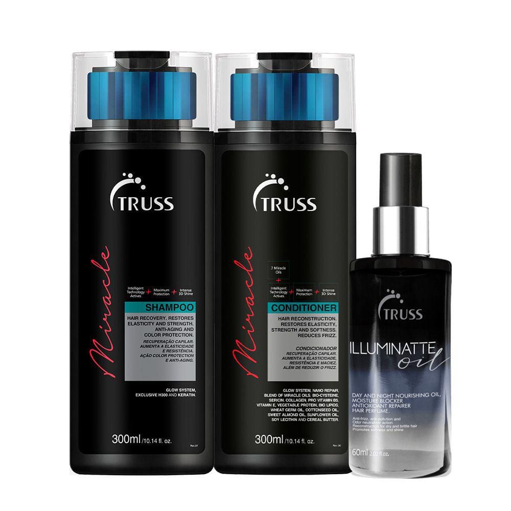 Kit Truss Illuminatte Oil Shampoo e Condicionador Miracle (3 produtos)