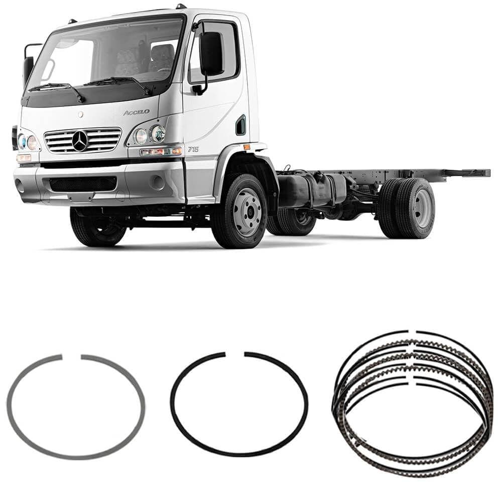 Jogo Anel Segmento STD Accelo 715c 2.7 20V 2003 a 2009 Metal Leve