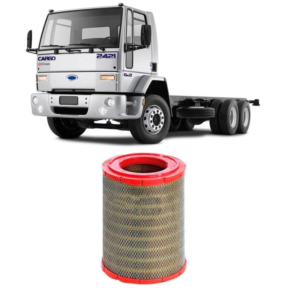 Filtro Ar Ford Cargo 2421 Cummins B 2004 A 2005 Metal Leve