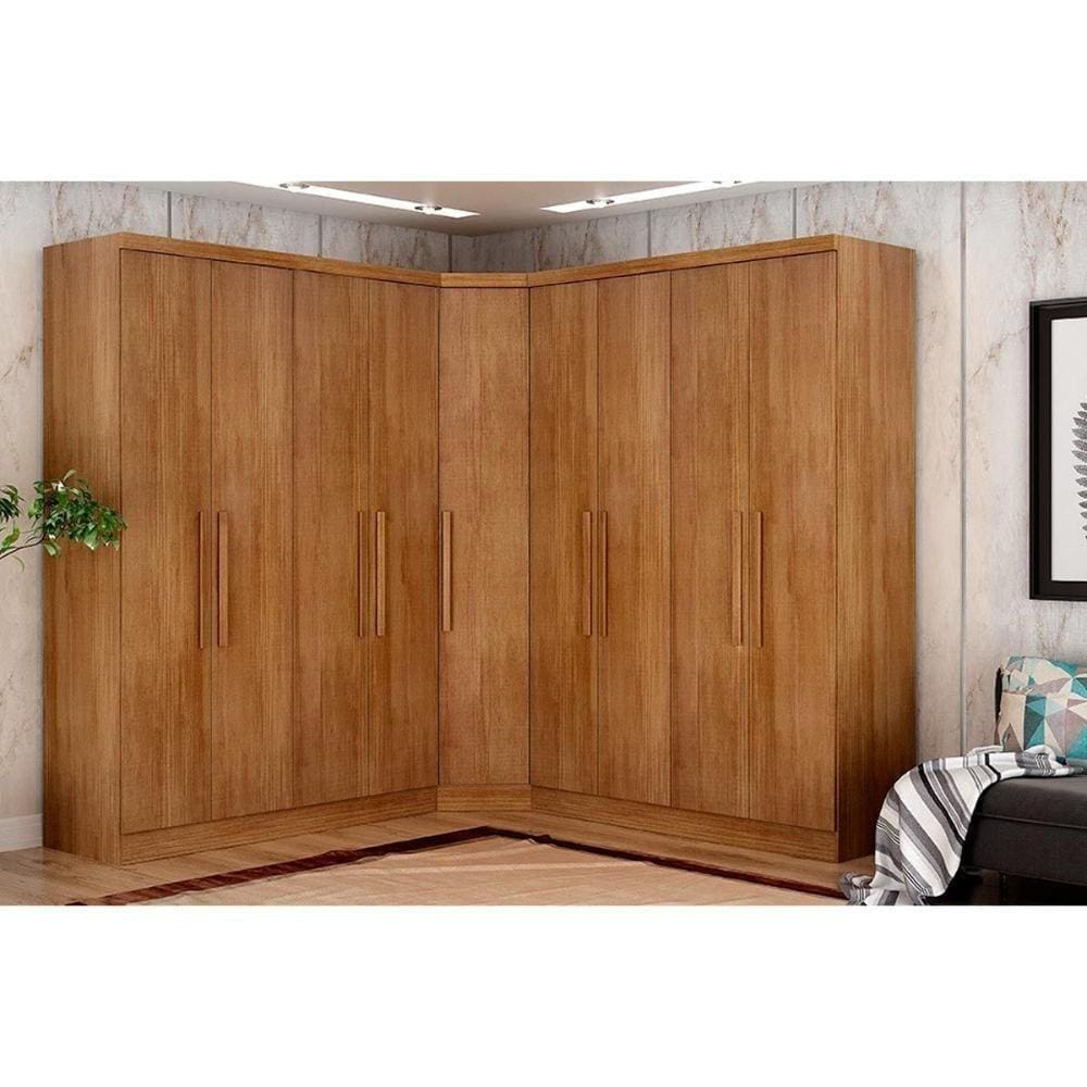 Quarto Modulado Rizon 3 Peças (2 Guarda Roupas + 1 Closet) Qc210 Cumaru