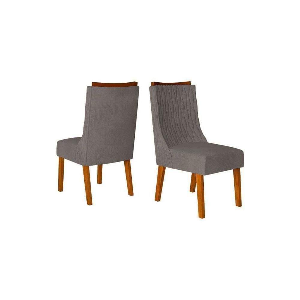 Cadeira Sala de Jantar Kit Freijó Veludo Lunar