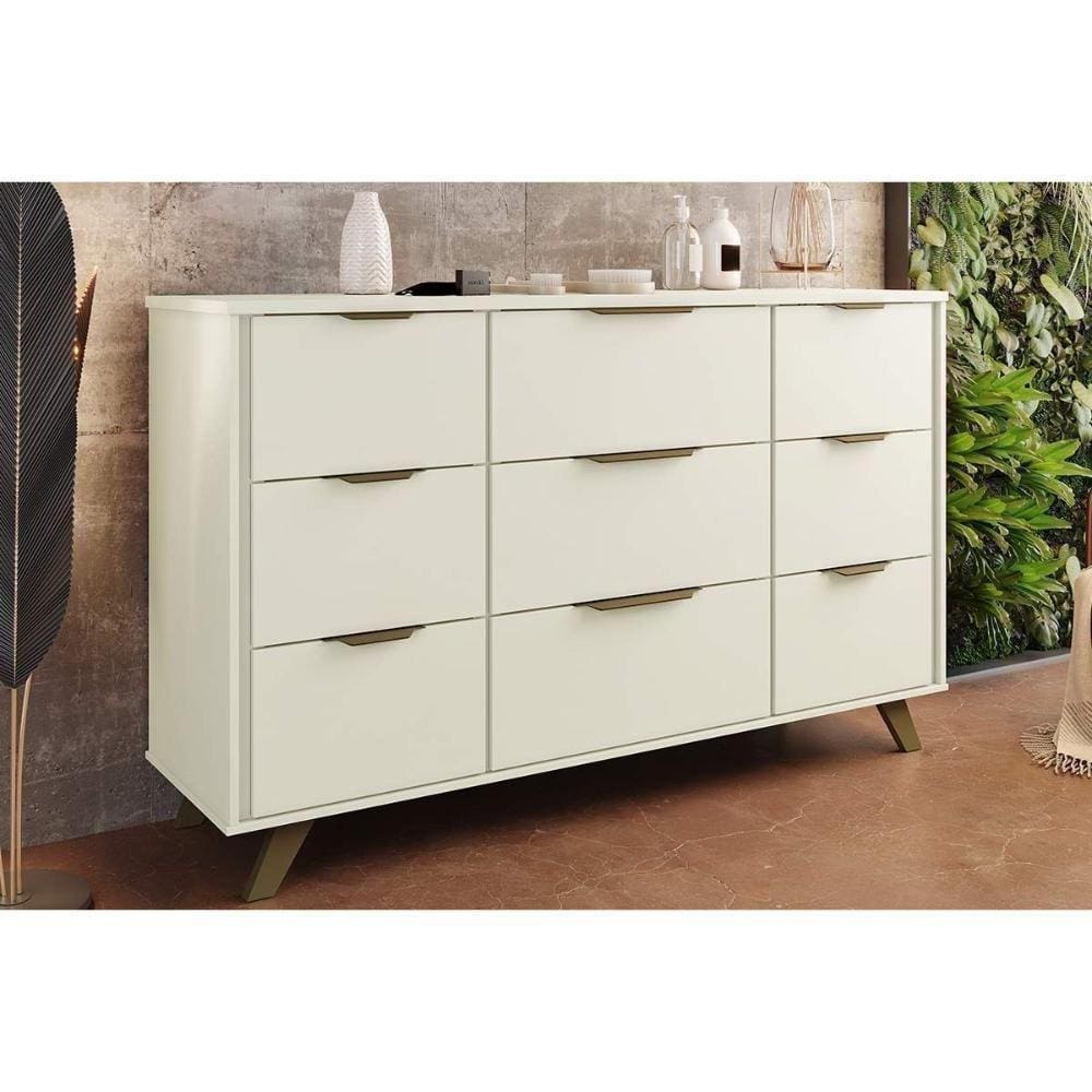 Buffet De Sala Jantar Olimpia 9 Gavetas Off White - Europa