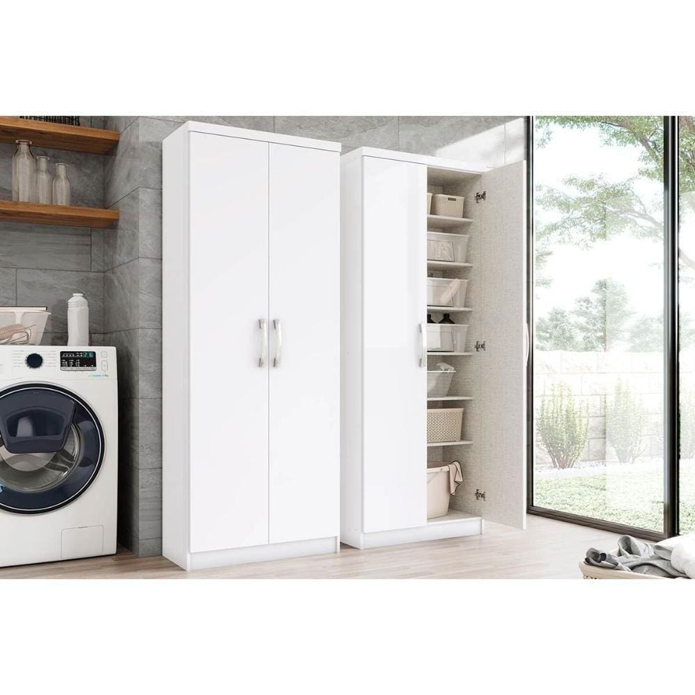 Armário Multiuso Lavanderia Margarida C/ 2 Portas Branco - Henn