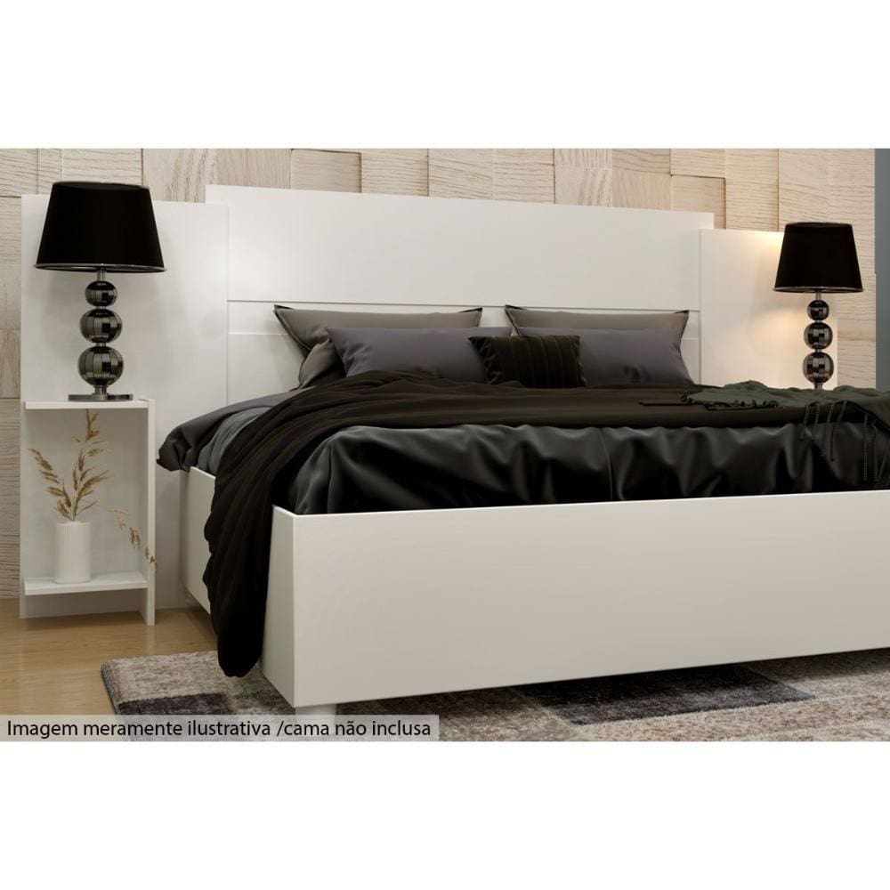 Cabeceira Cama Box Madeirado Arizona Branco/neve - Tcil Móveis