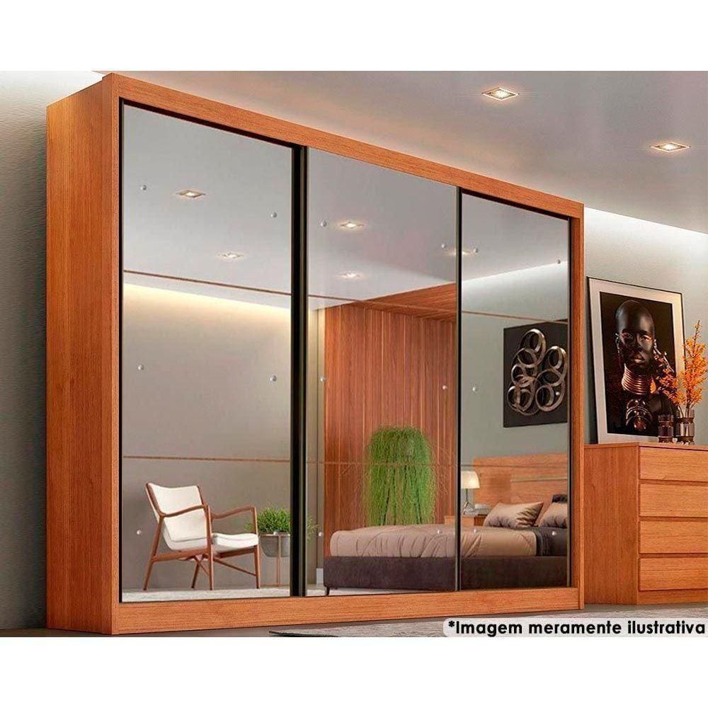 Guarda Roupa Casal 3 Portas E 6 Gavetas Passion Plus Freijo Cumaru - Novo Horizonte